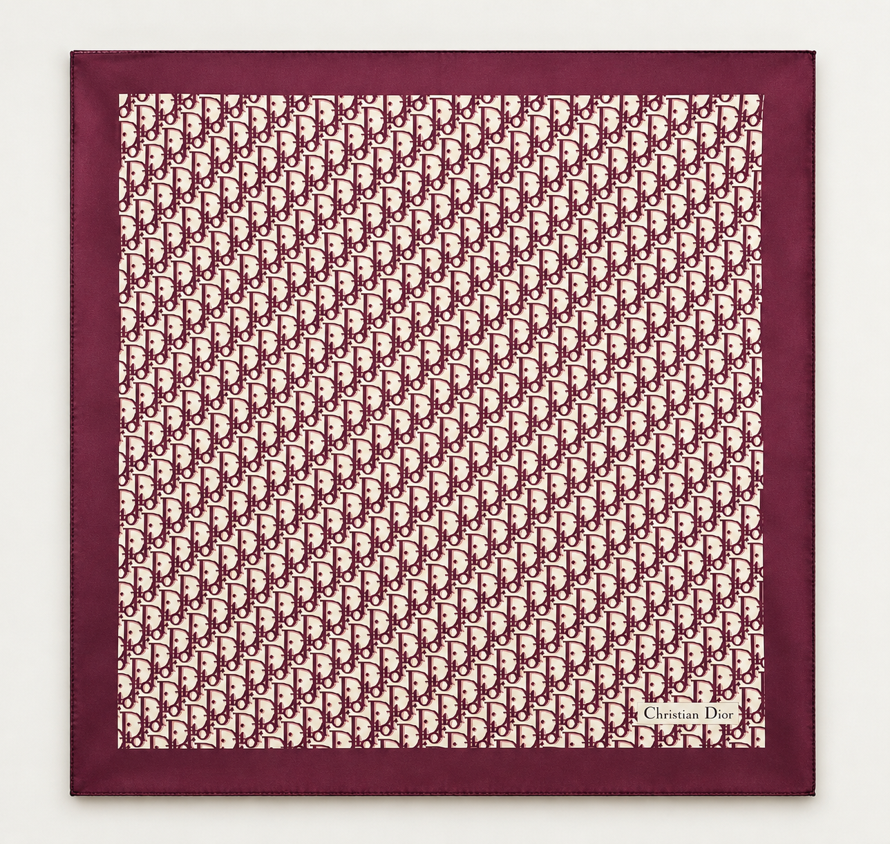 DIOR Foulard Carré oblique en soie