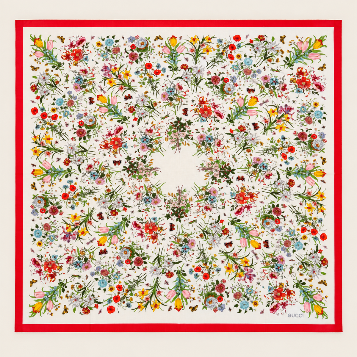 GUCCI Maxi Foulard Carré Flora