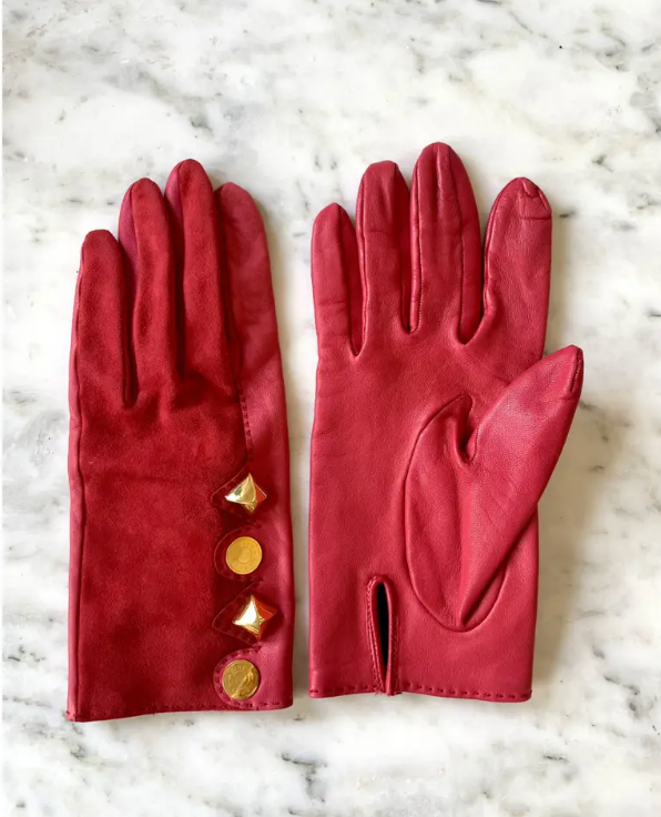 Gants en cuir HERMÈS Médor