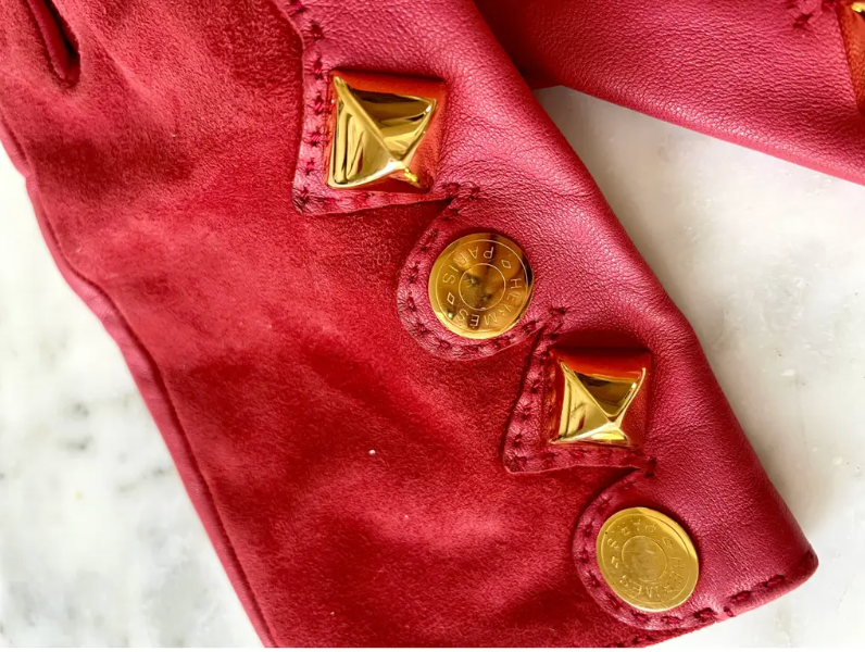 Gants en cuir HERMÈS Médor