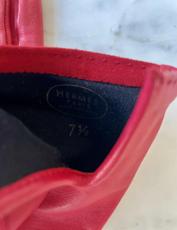 Gants en cuir HERMÈS Médor