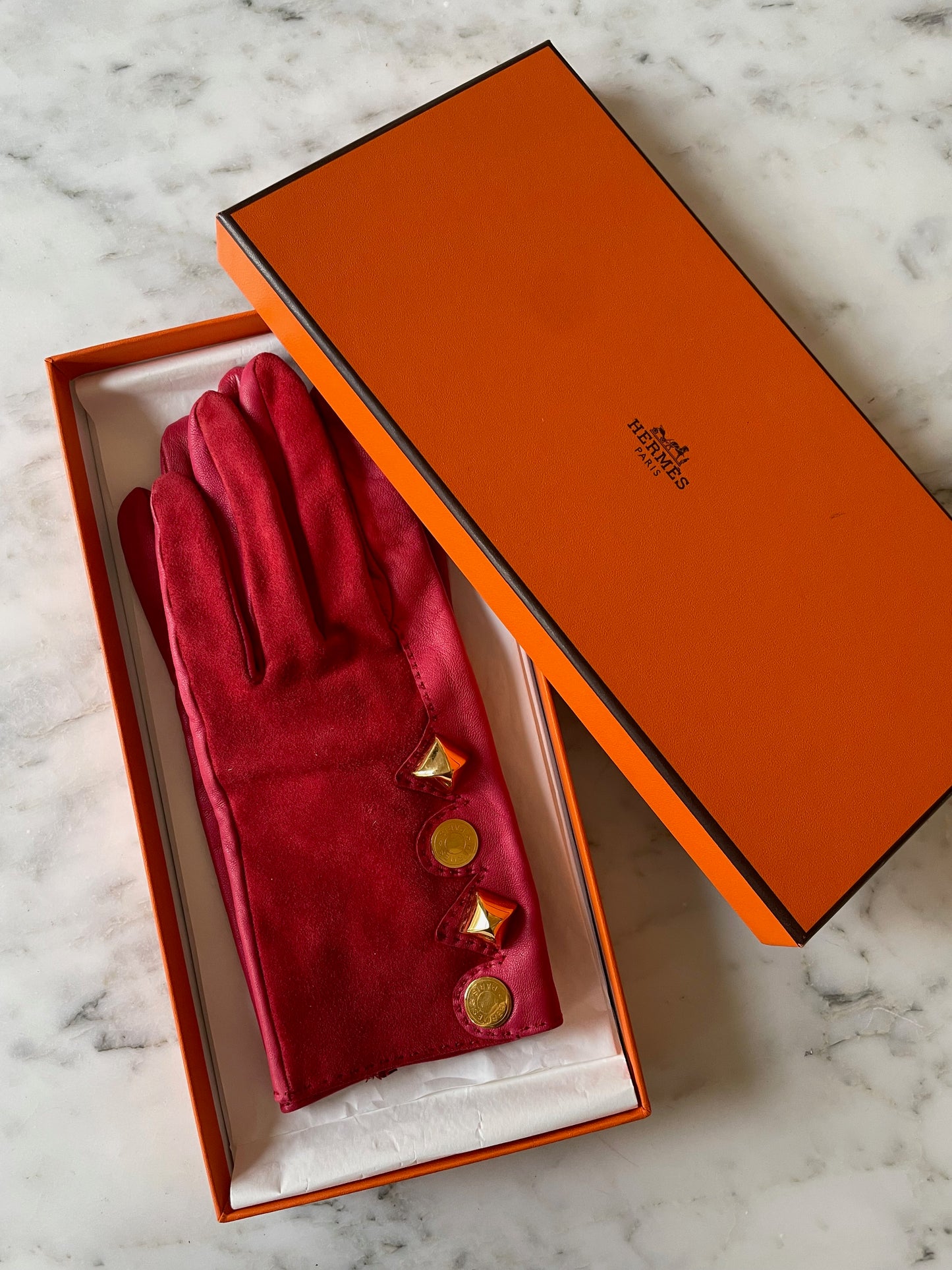 Gants en cuir HERMÈS Médor
