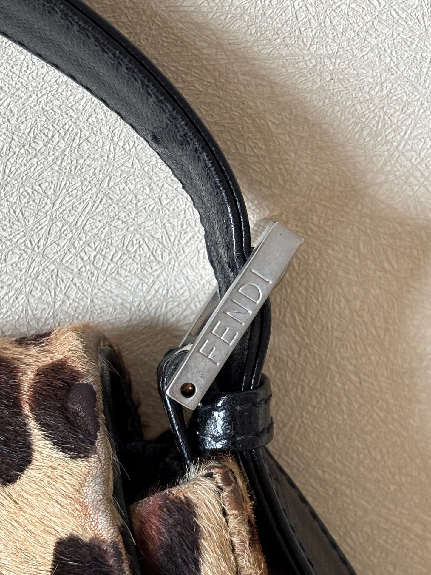 FENDI Sac Mamma Baguette Léopard