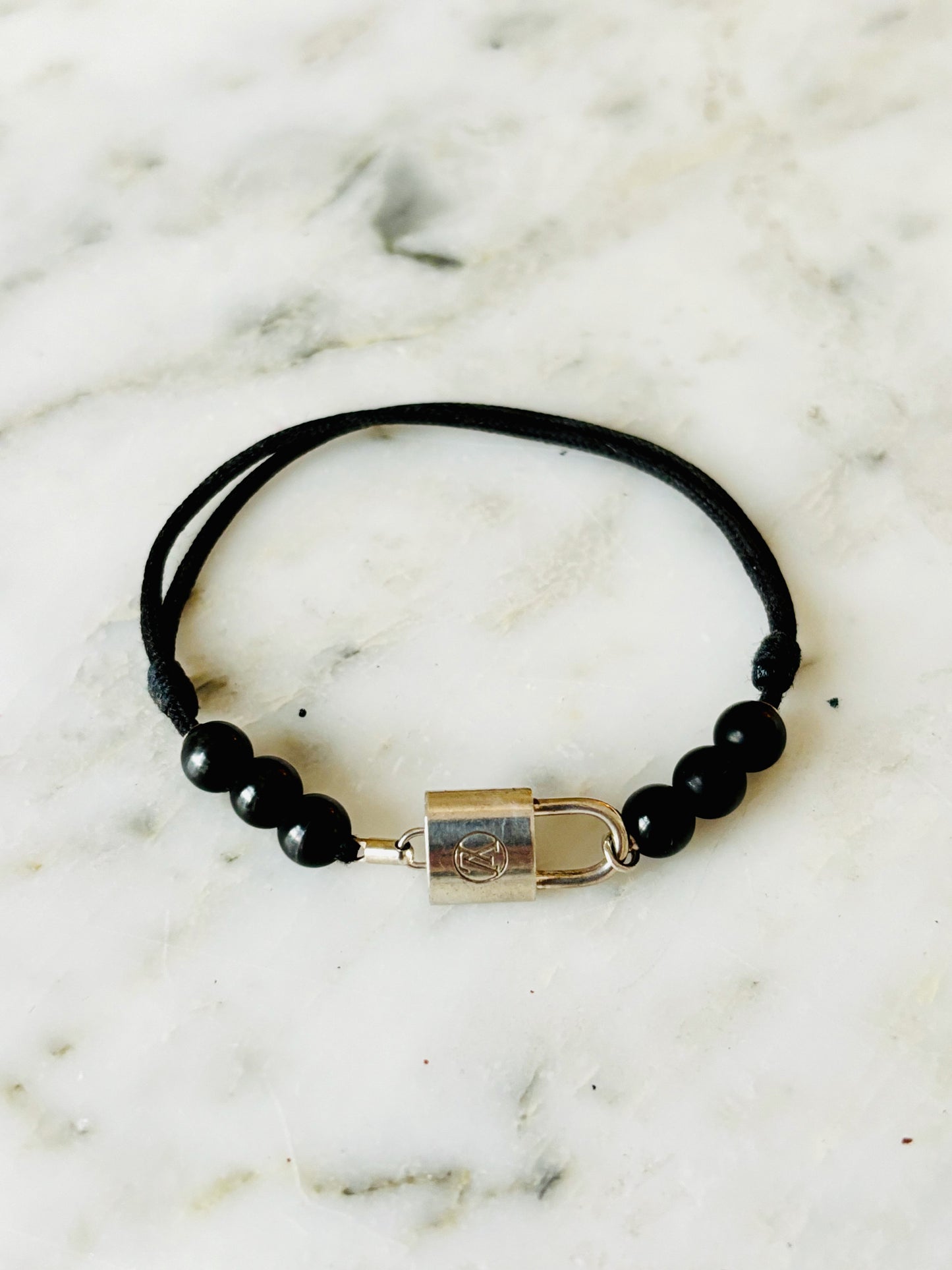 LOUIS VUITTON Bracelet Silver Lockit