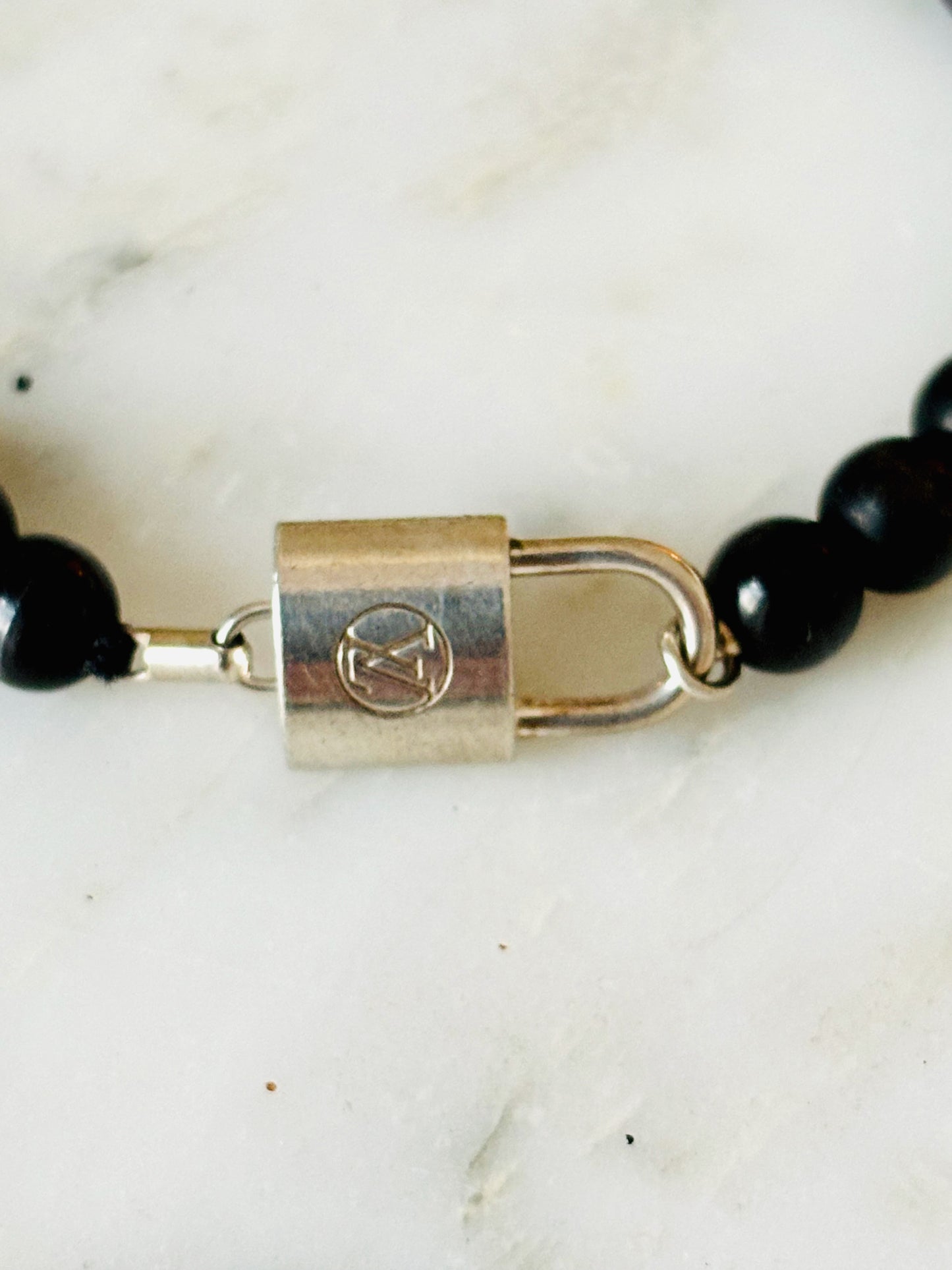 LOUIS VUITTON Bracelet Silver Lockit