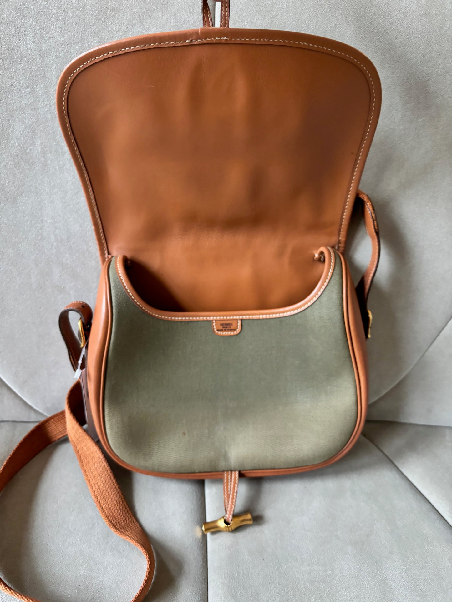 HERMÈS Sac Duffle Bambou