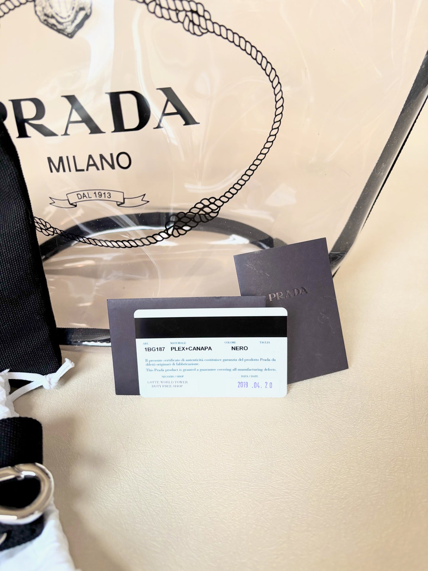 PRADA Sac cabas plexi