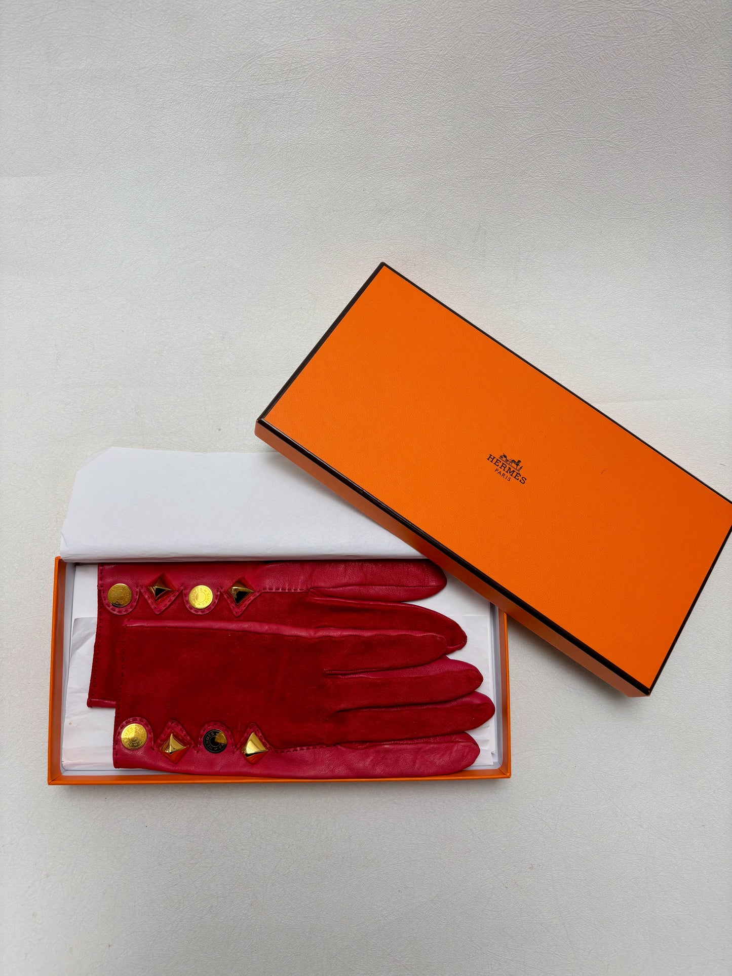 Gants en cuir HERMÈS Médor