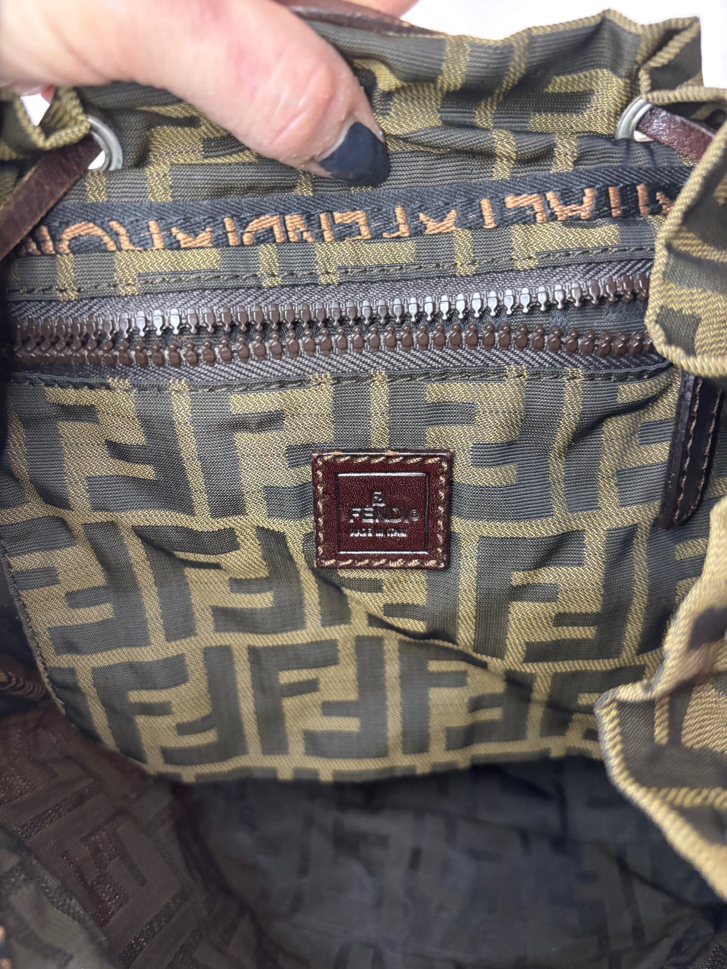 FENDI Sac à dos Zucca