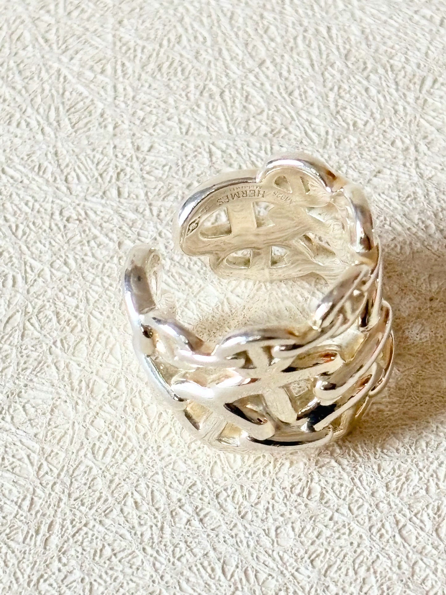 HERMÈS Bague Chaîne d'ancre t.55
