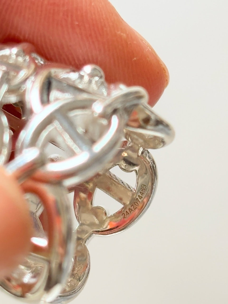 HERMÈS Bague Chaîne d'ancre t.55
