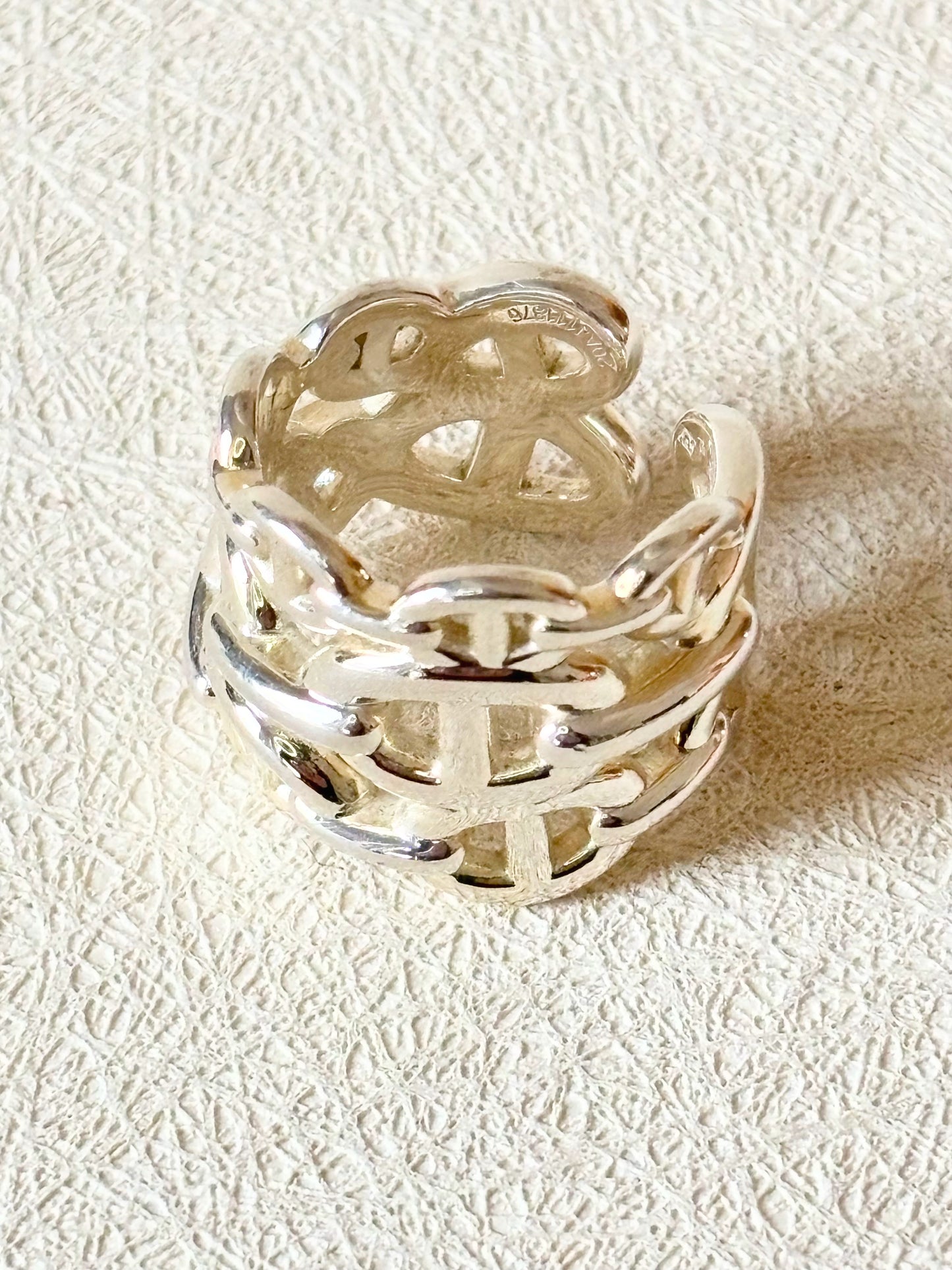 HERMÈS Bague Chaîne d'ancre t.55