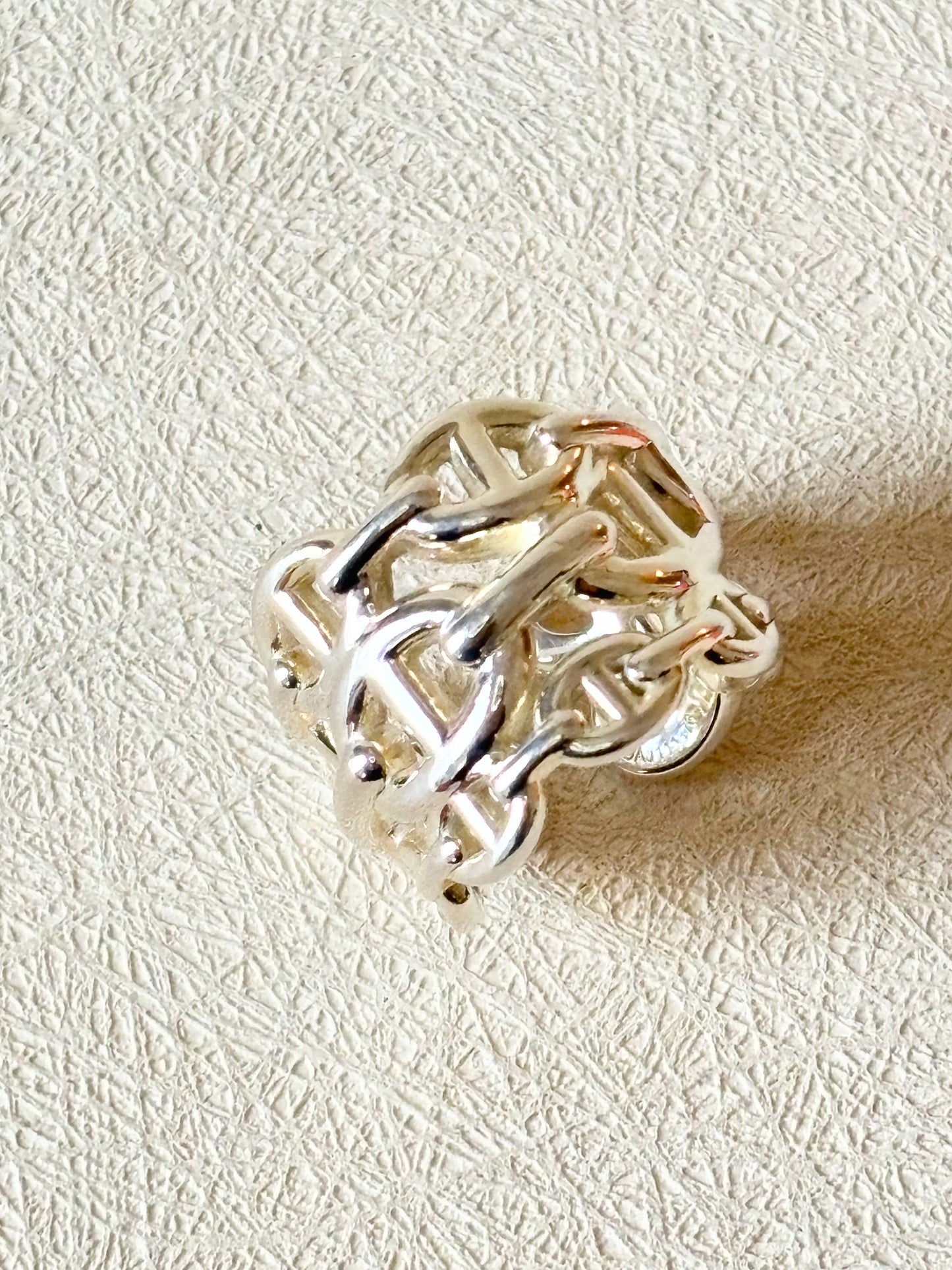HERMÈS Bague Chaîne d'ancre t.55