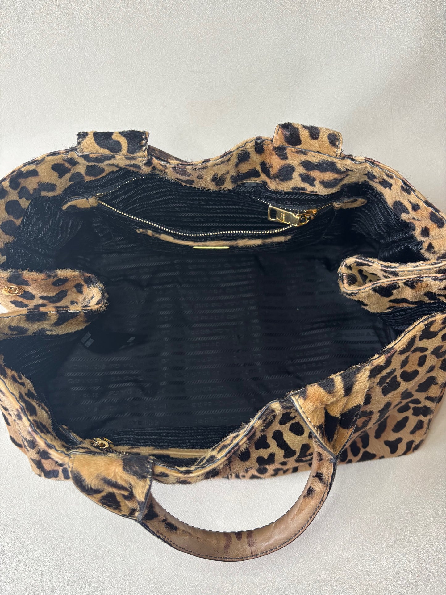 PRADA Sac Canapa léopard