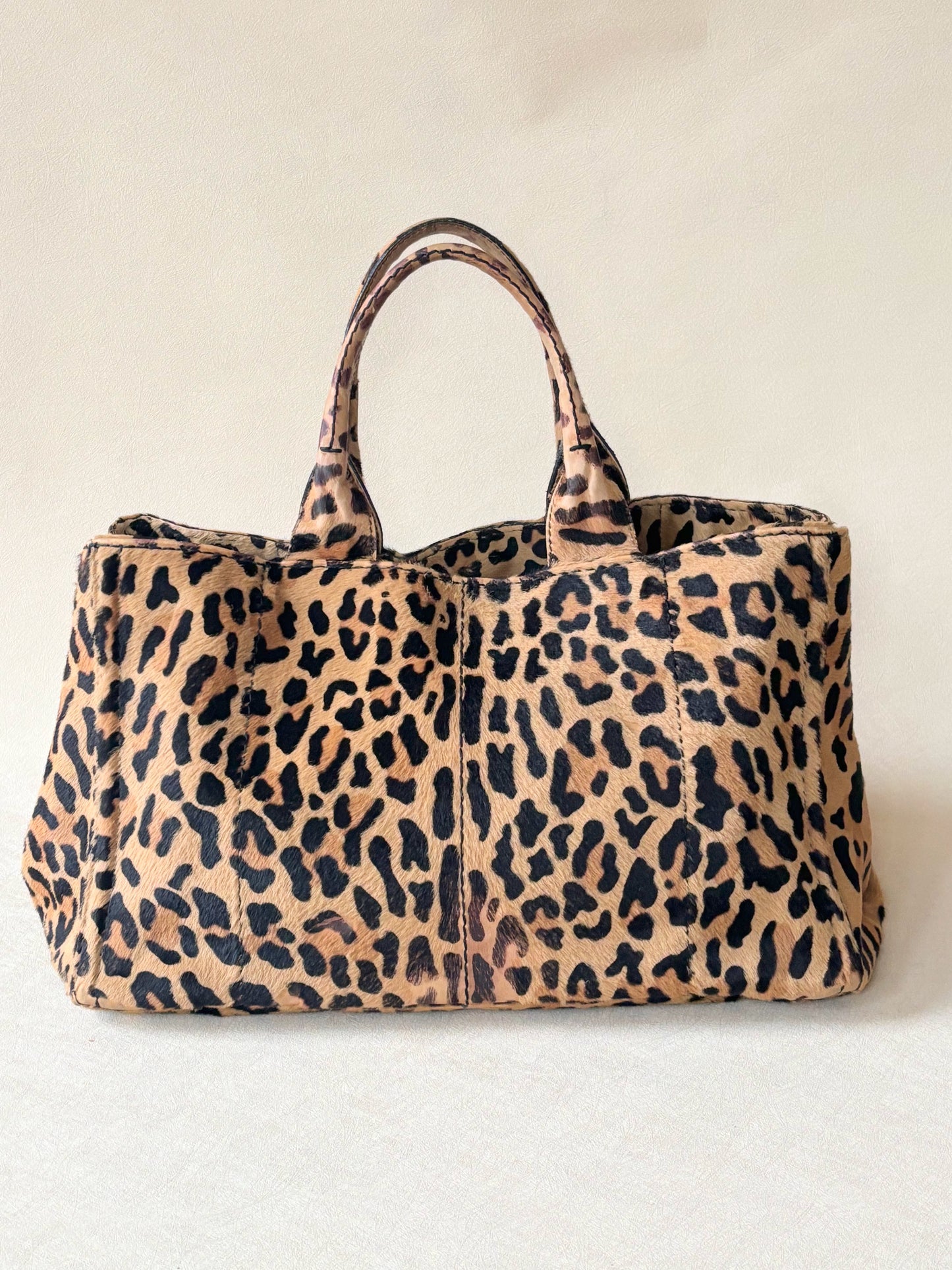 PRADA Sac Canapa léopard