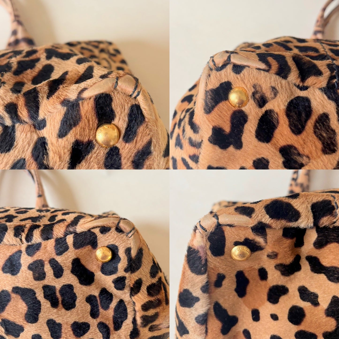 PRADA Sac Canapa léopard