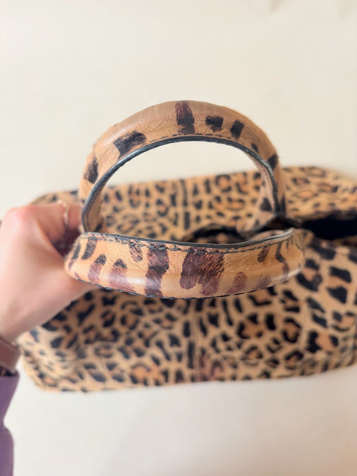 PRADA Sac Canapa léopard