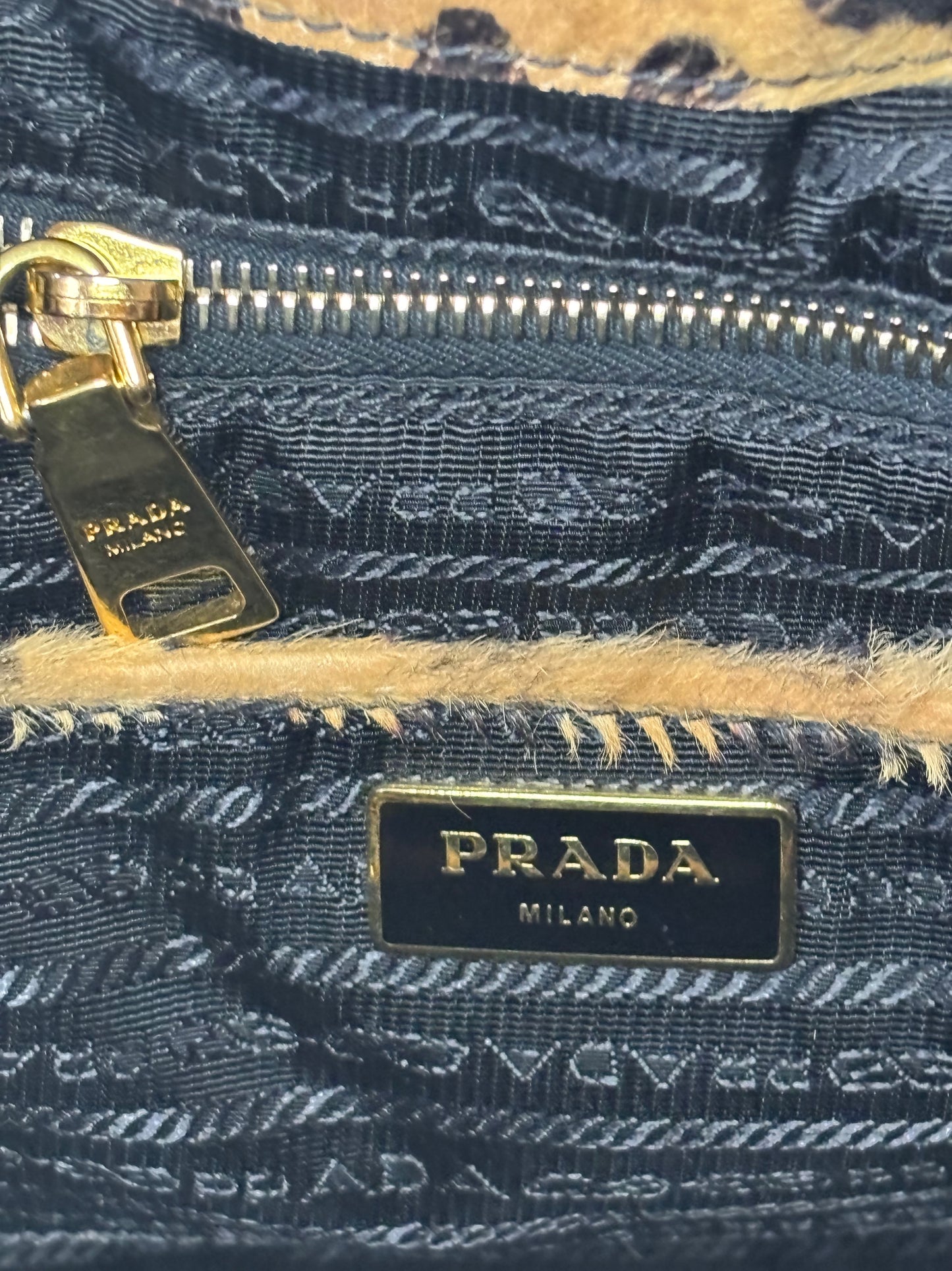 PRADA Sac Canapa léopard
