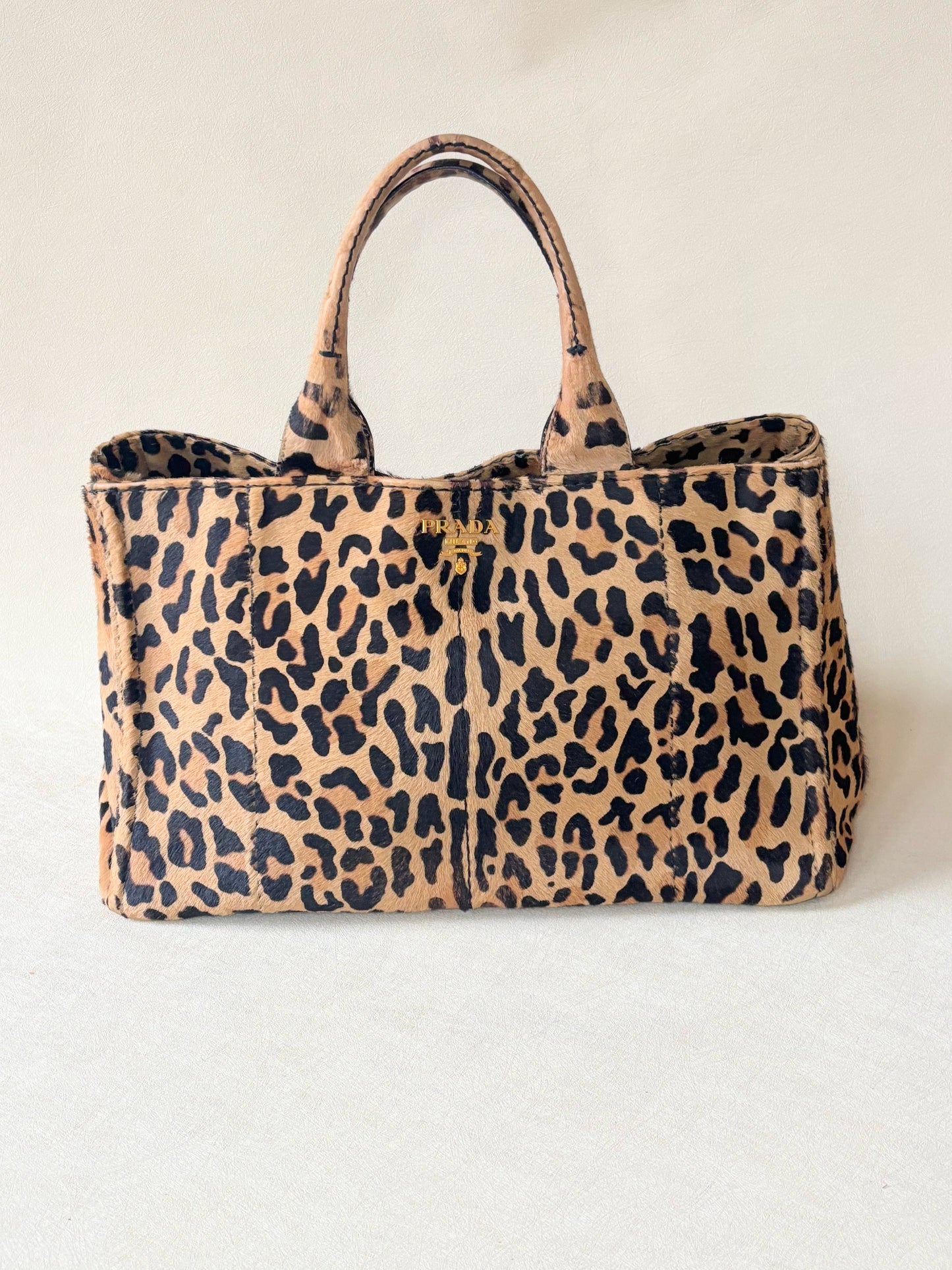 PRADA Sac Canapa léopard