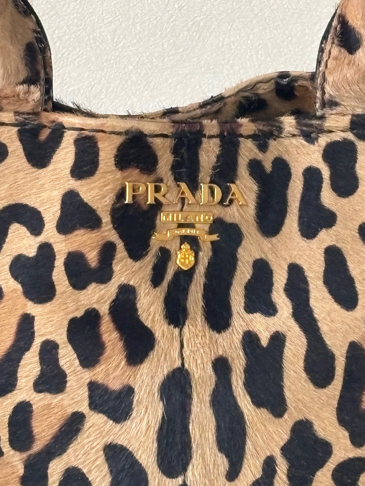 PRADA Sac Canapa léopard