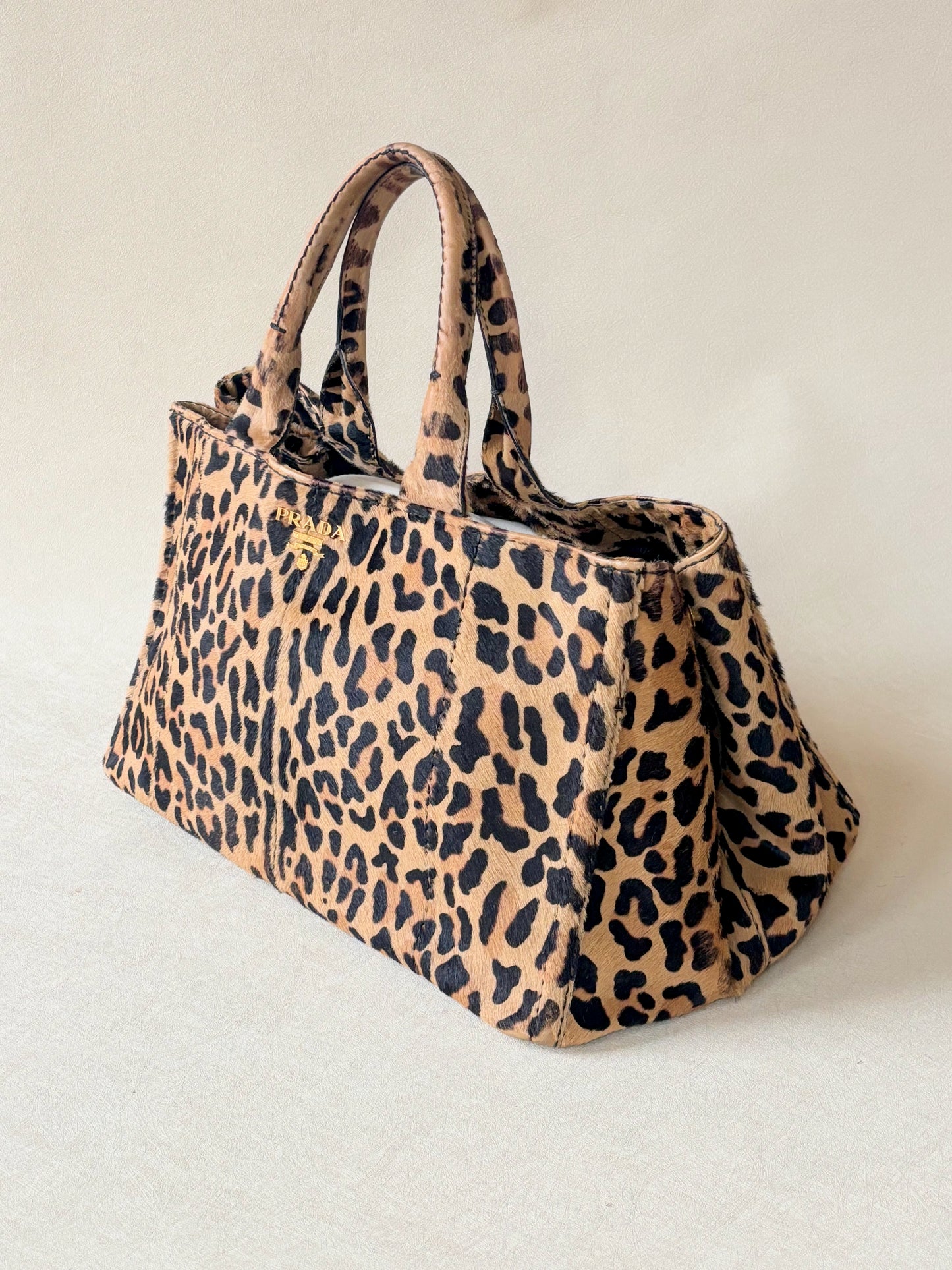 PRADA Sac Canapa léopard