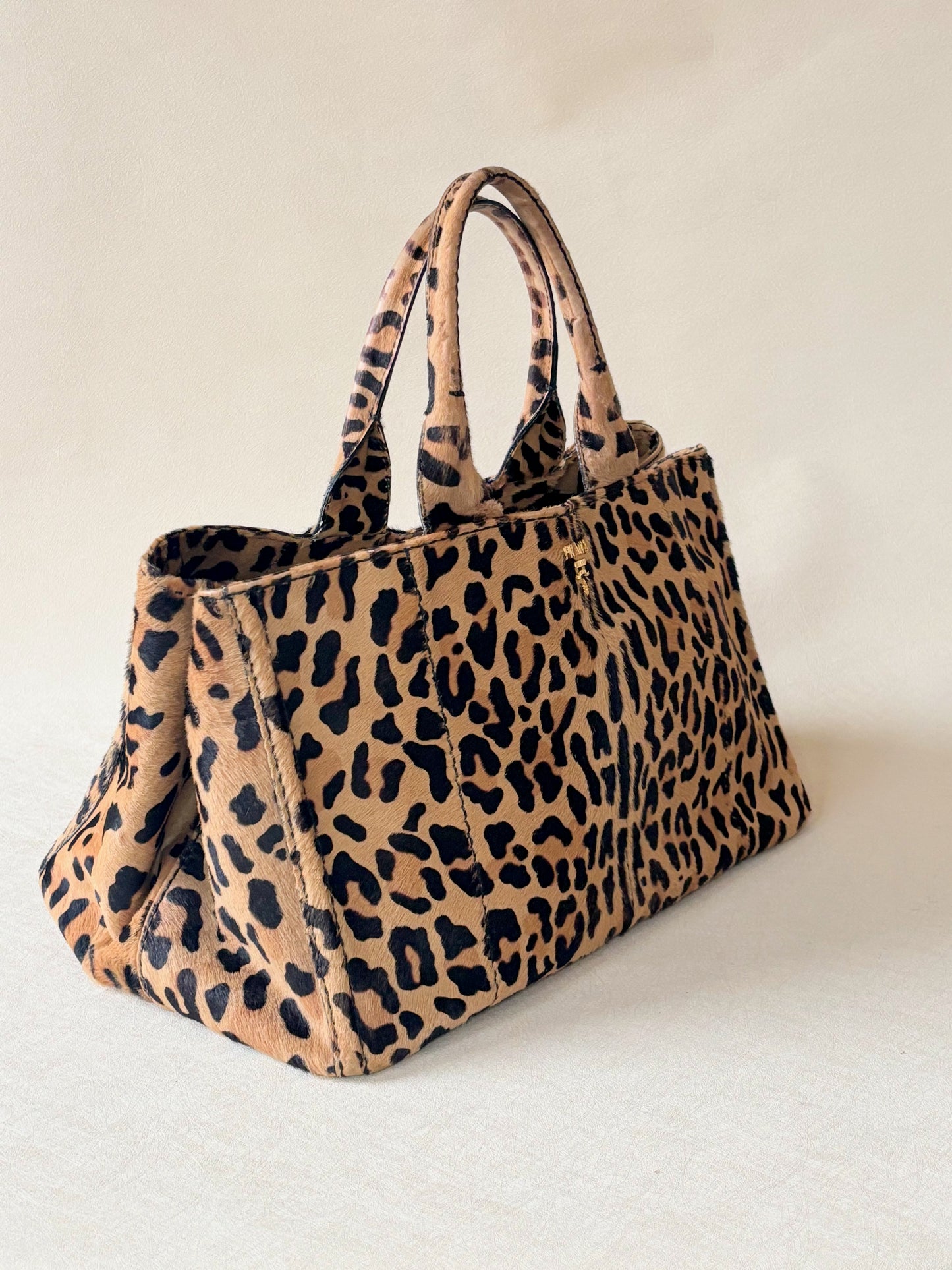 PRADA Sac Canapa léopard