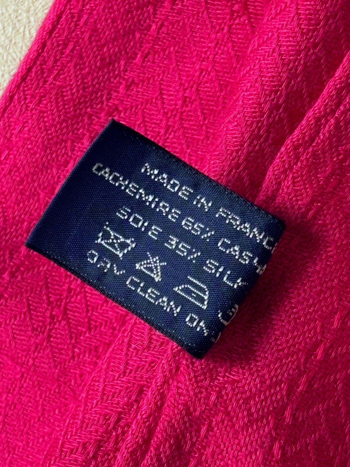 HERMÈS Châle tube cachemire