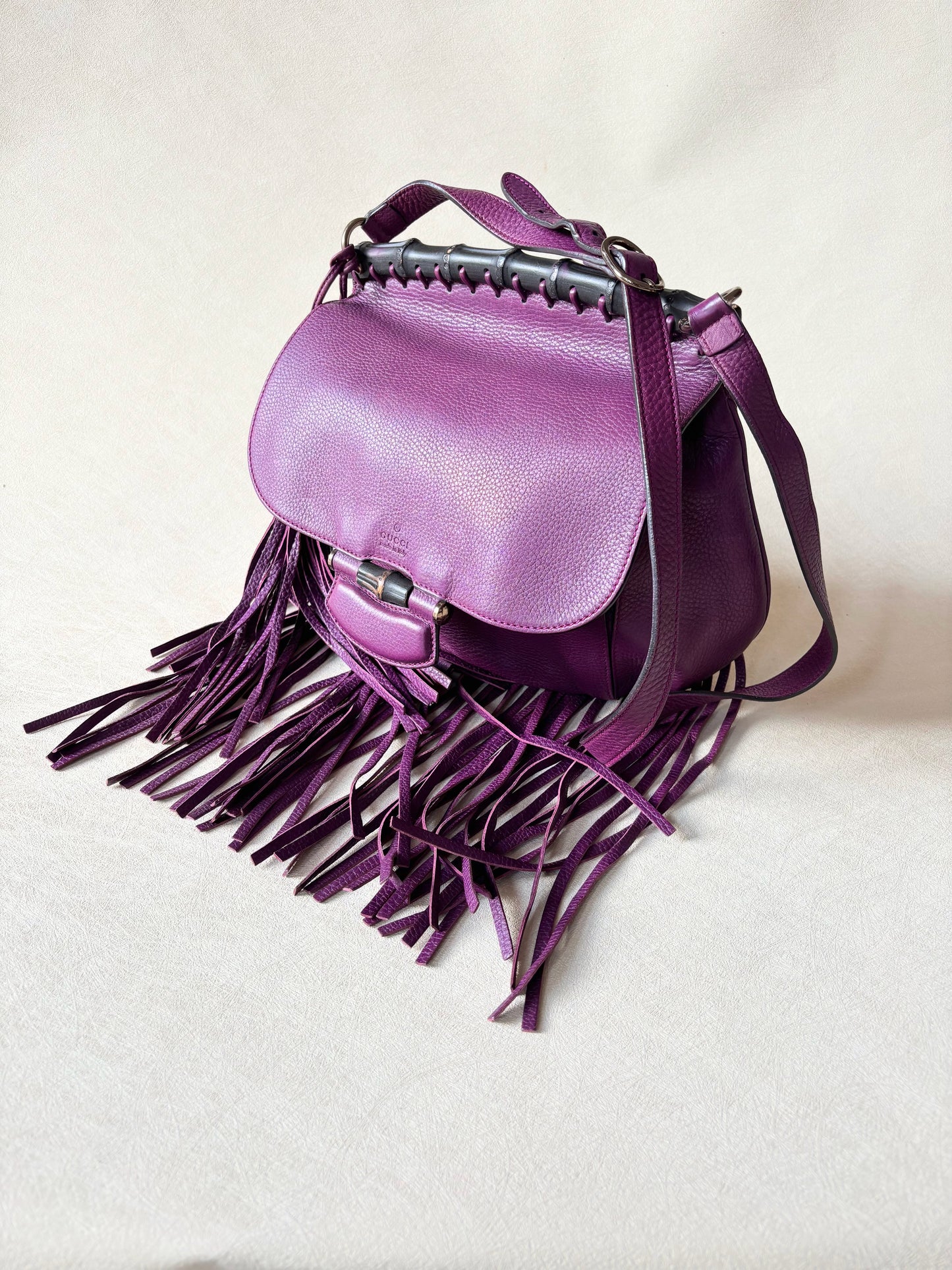 GUCCI Sac à franges Bambou