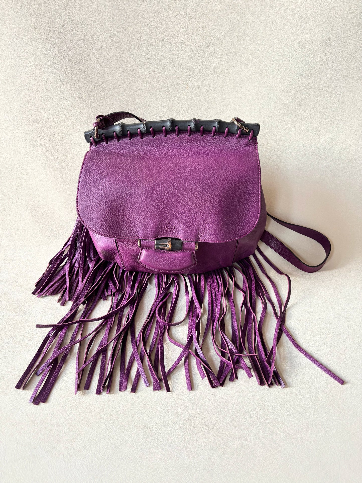 GUCCI Sac à franges Bambou