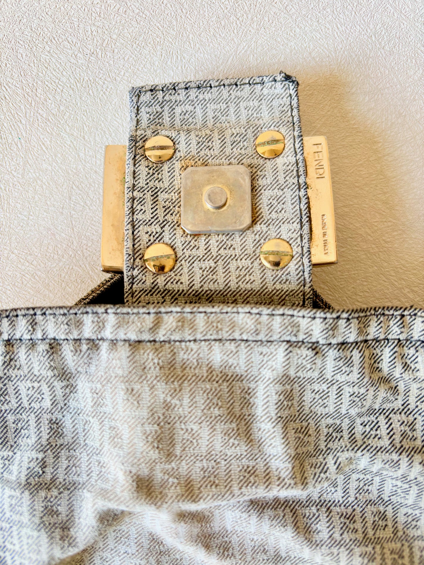FENDI Sac Mamma Baguette Denim