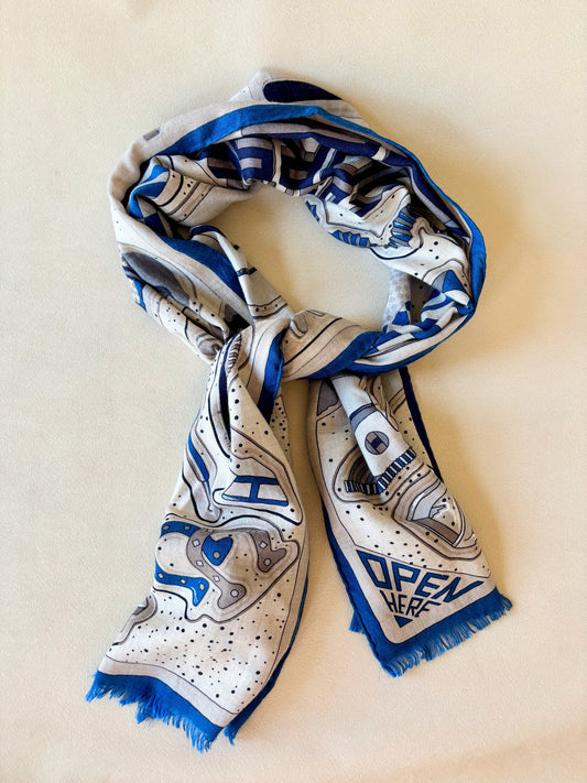 HERMÈS Châle Rectangle Cosmic Horse Set