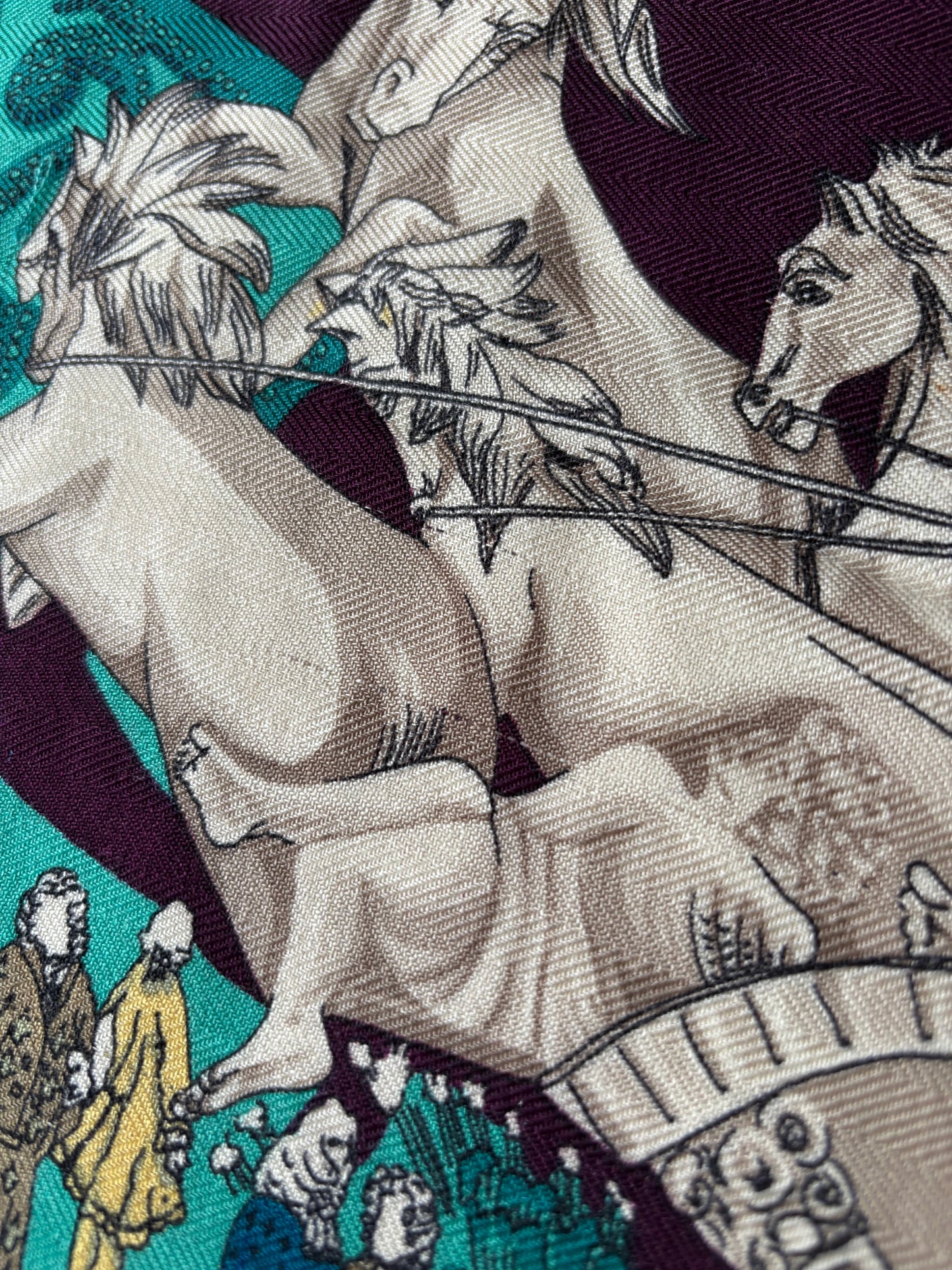 HERMÈS Châle cachemire et soie