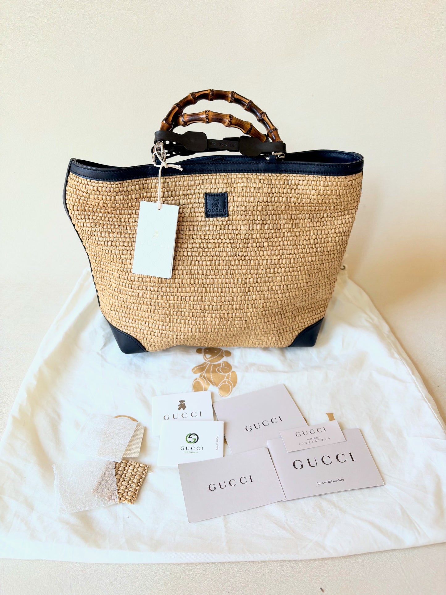 GUCCI Sac Panier Bambou