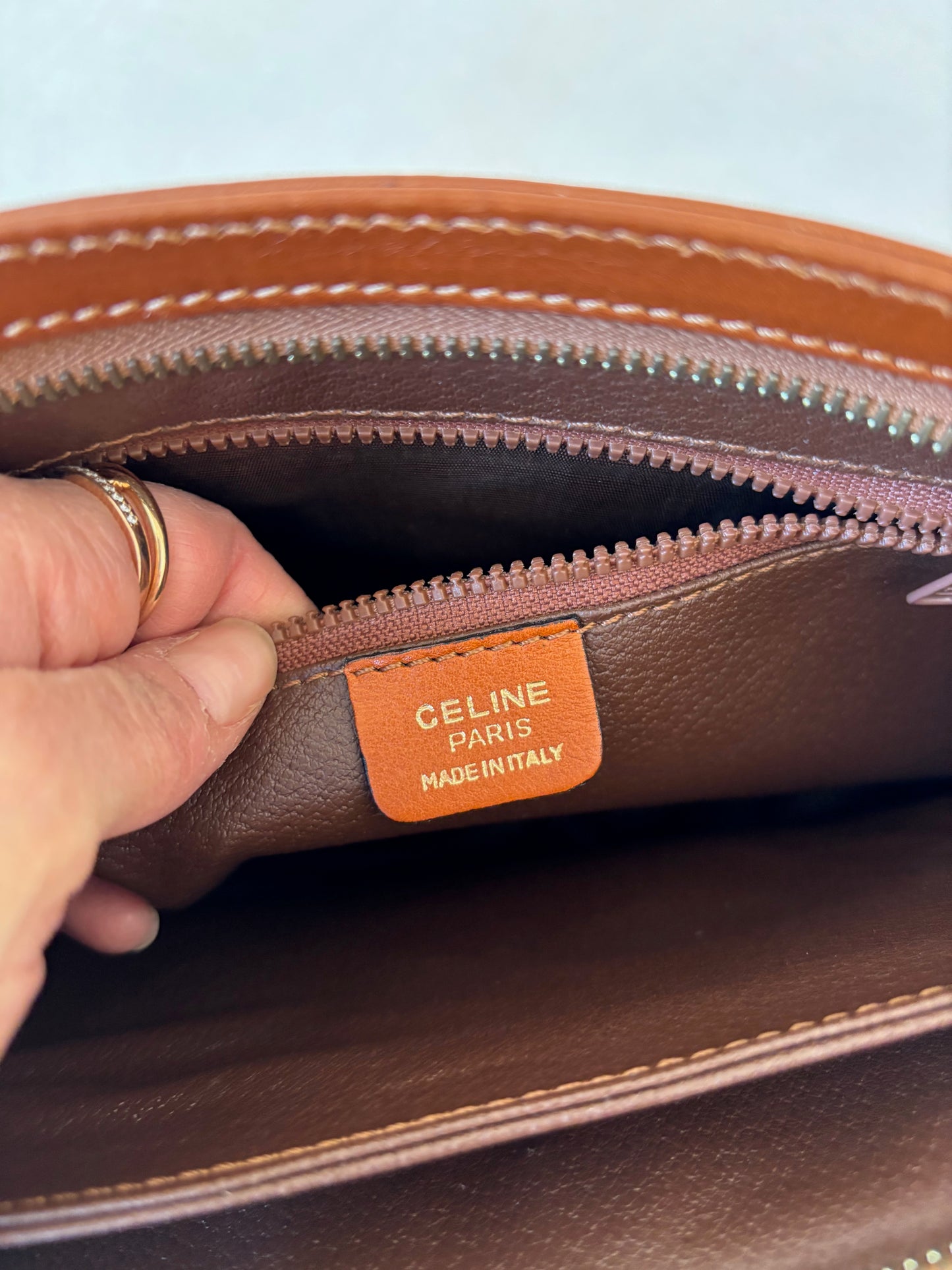 CÉLINE Pochette cuir