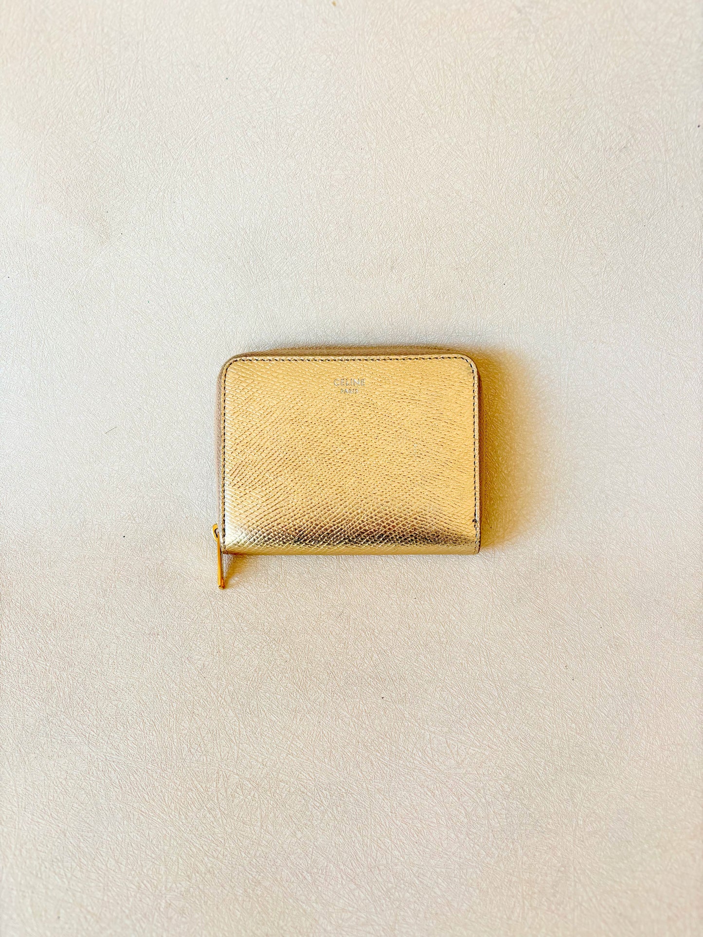 CÉLINE Portefeuille cuir or
