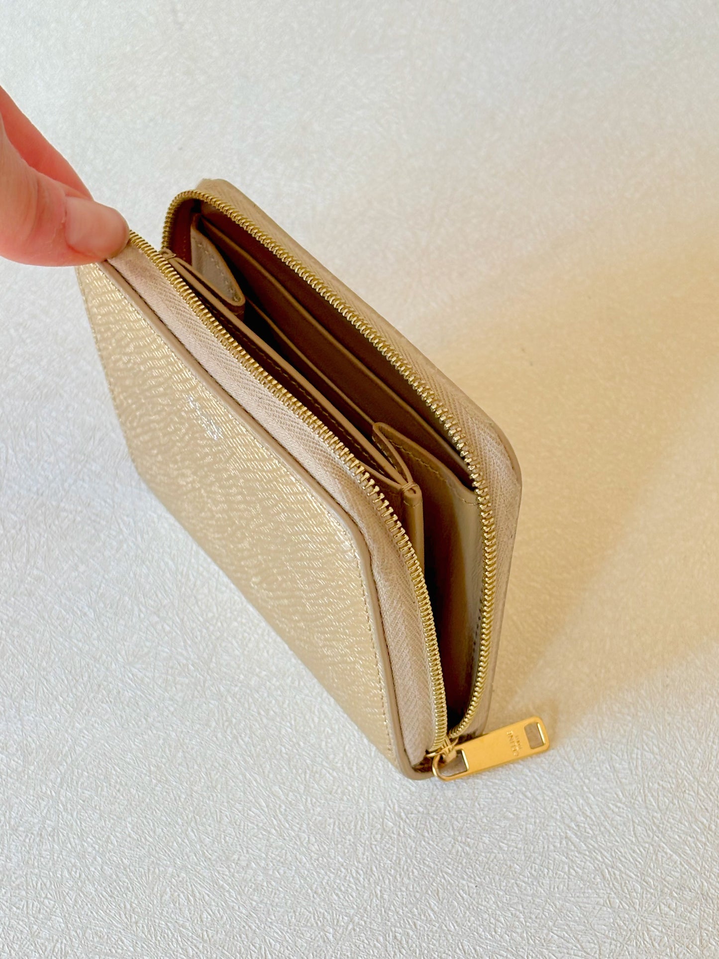 CÉLINE Portefeuille cuir or