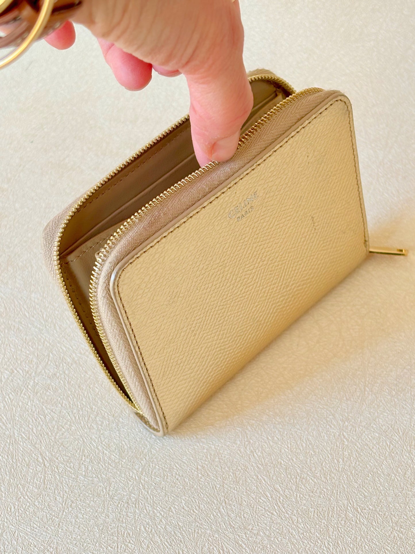 CÉLINE Portefeuille cuir or