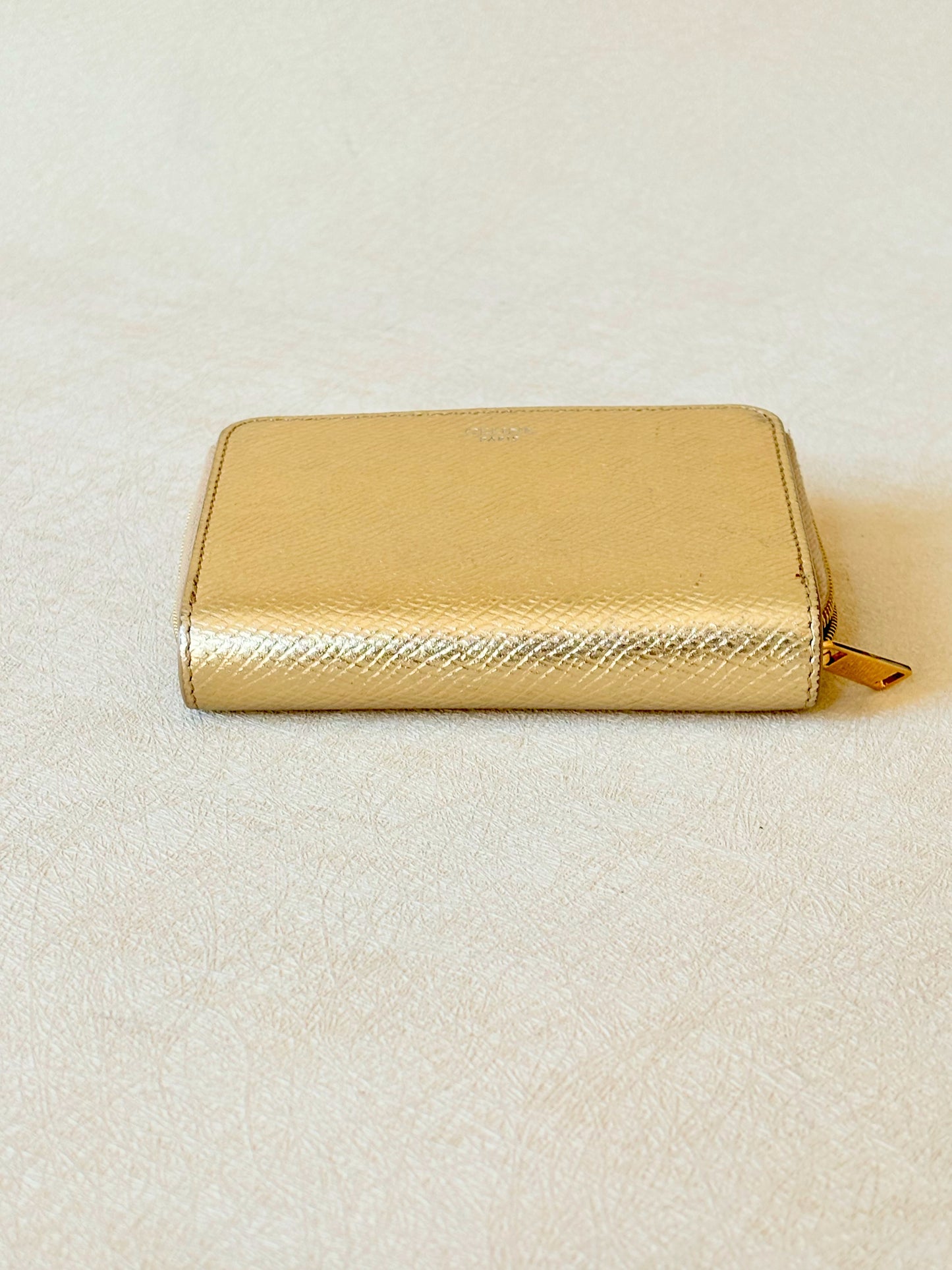 CÉLINE Portefeuille cuir or