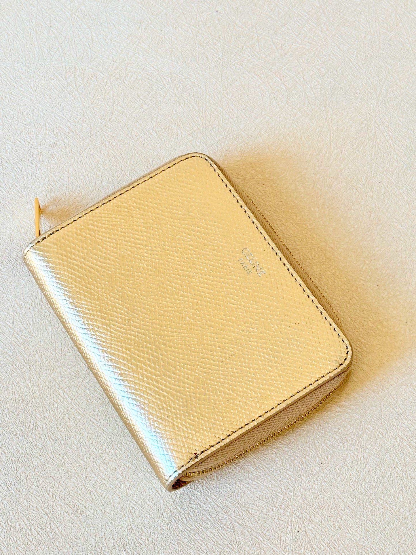 CÉLINE Portefeuille cuir or