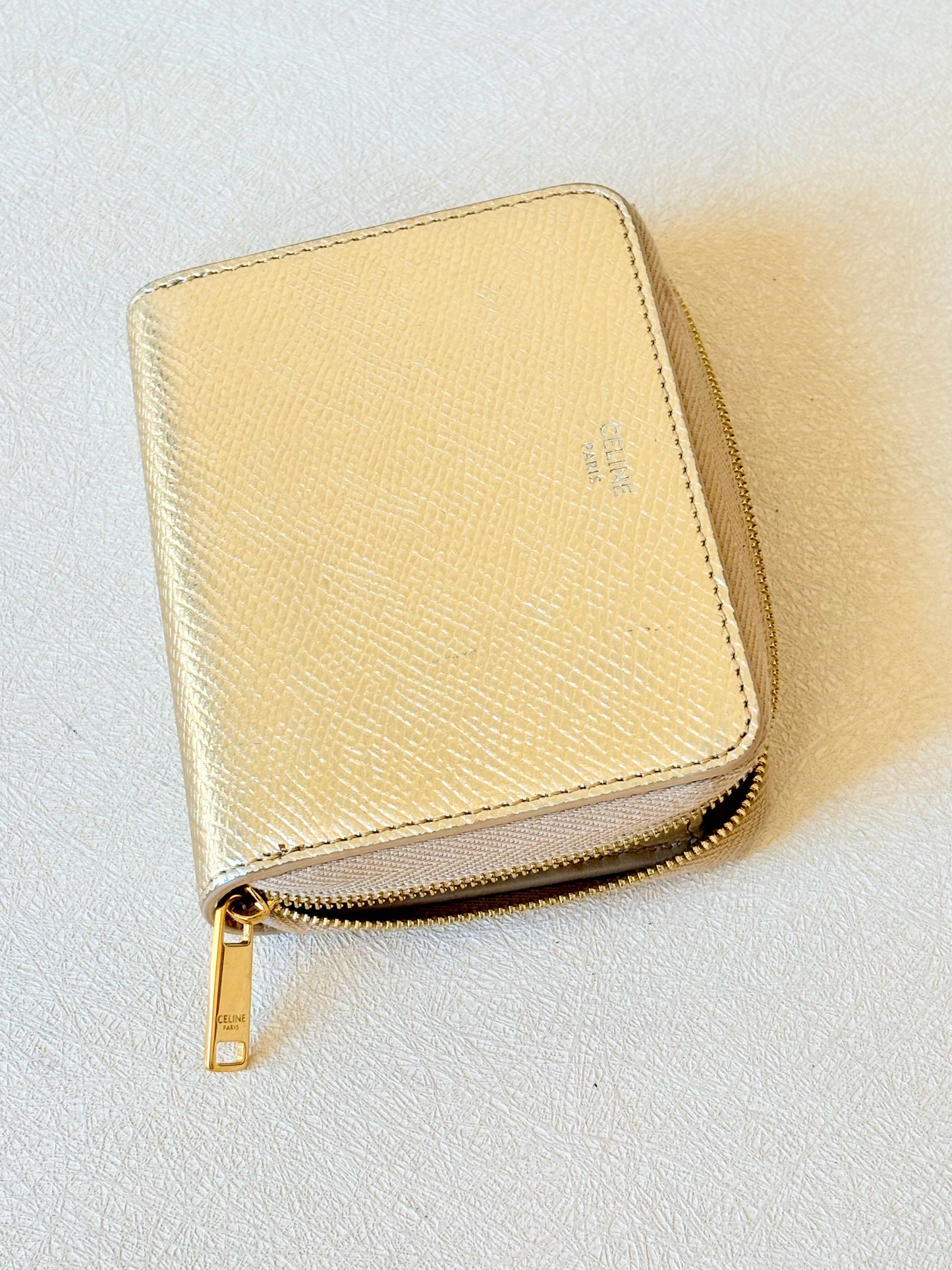 CÉLINE Portefeuille cuir or