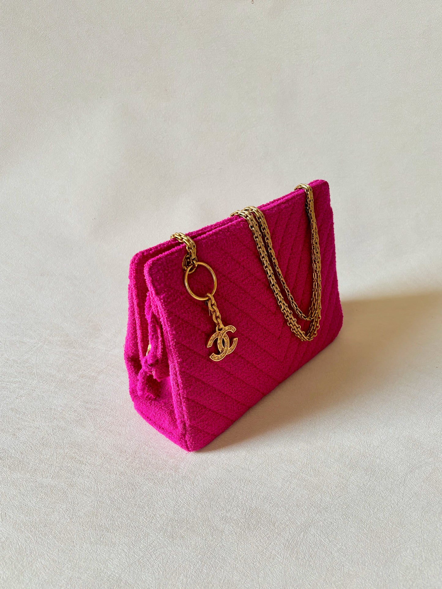 CHANEL Sac tweed rose