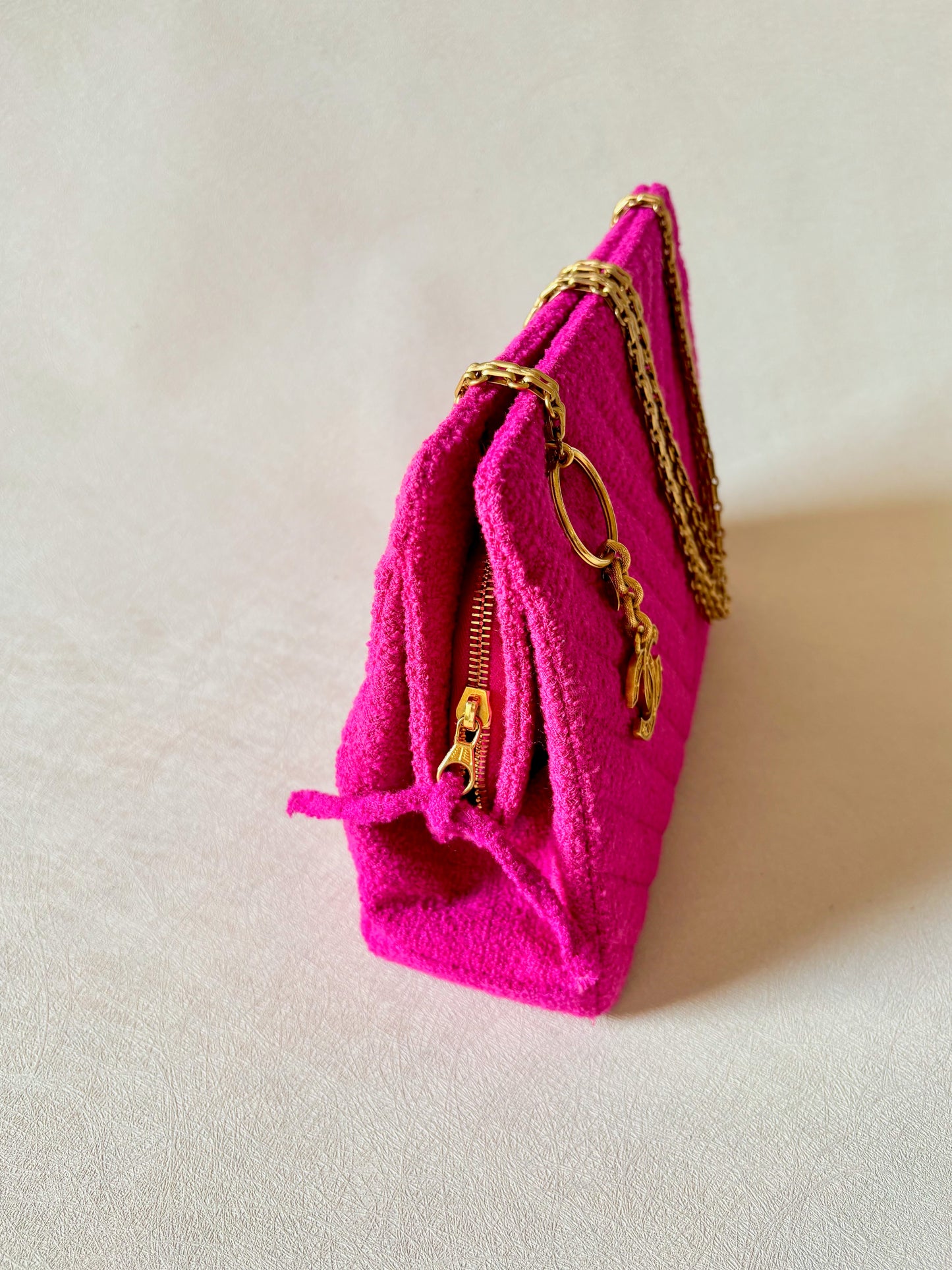 CHANEL Sac tweed rose