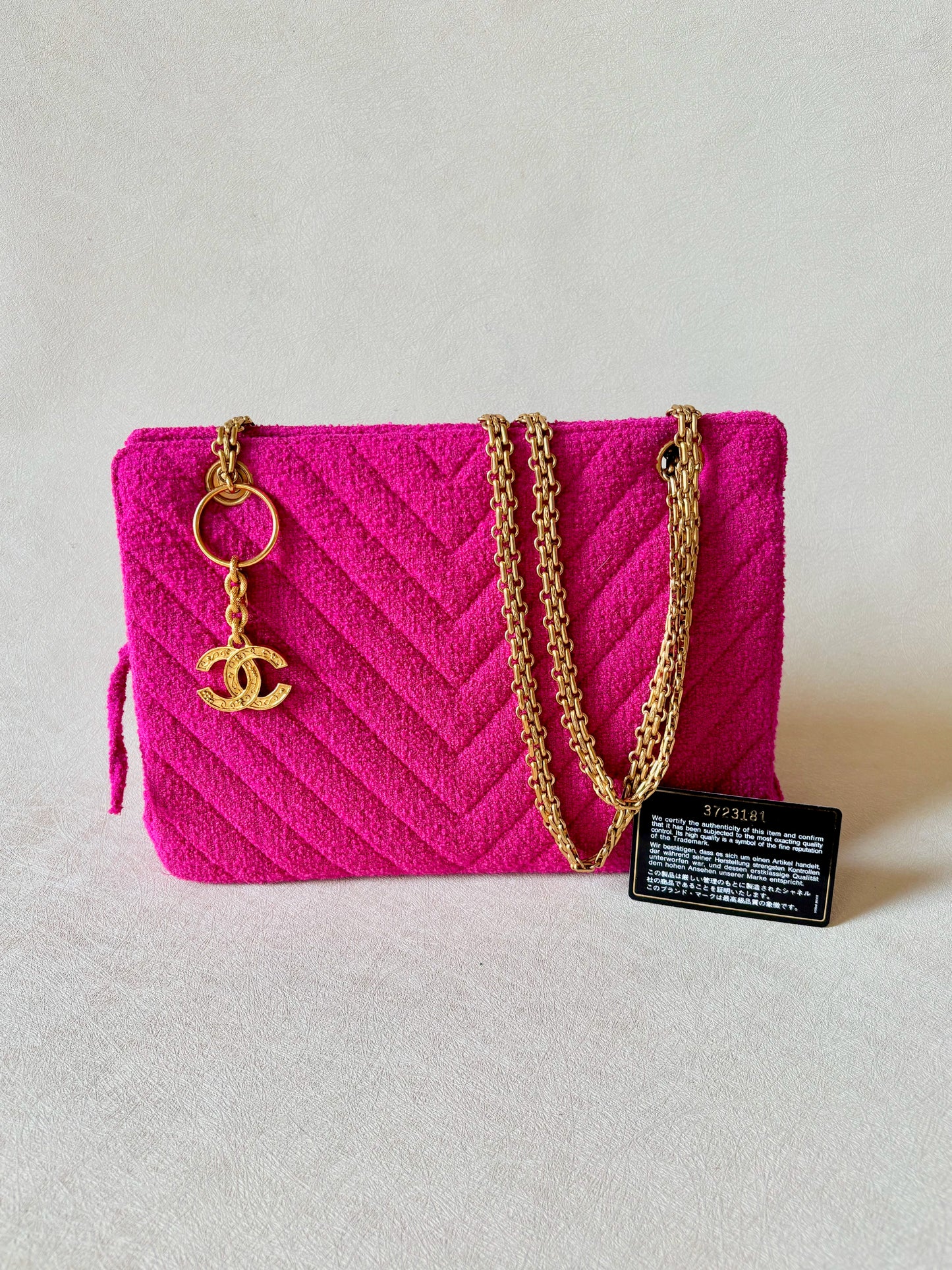 CHANEL Sac tweed rose