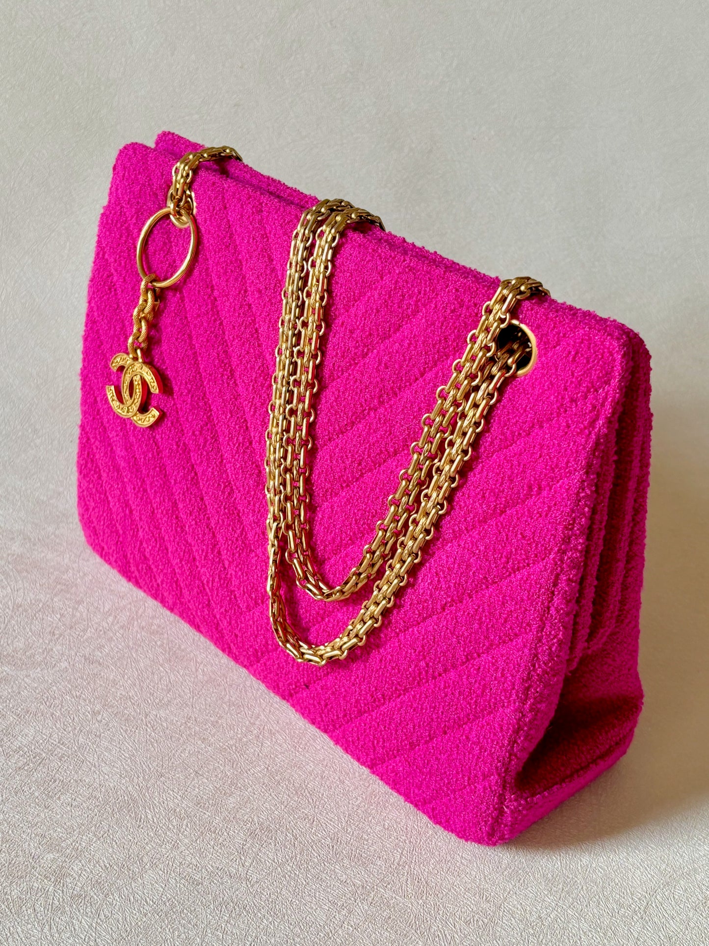 CHANEL Sac tweed rose