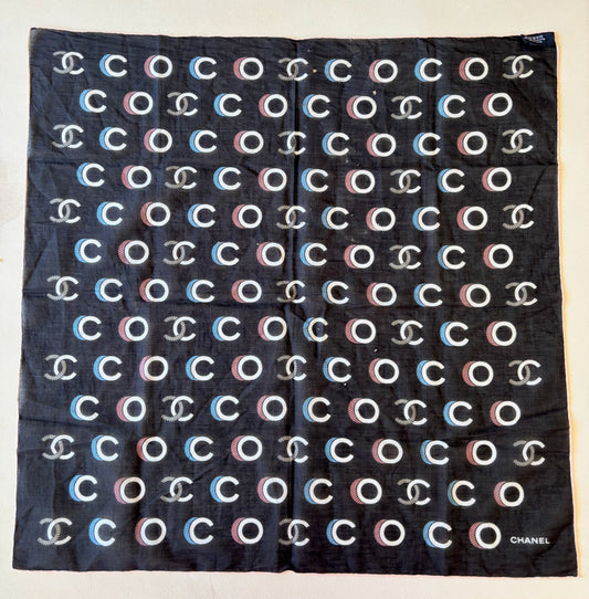 CHANEL Foulard en coton