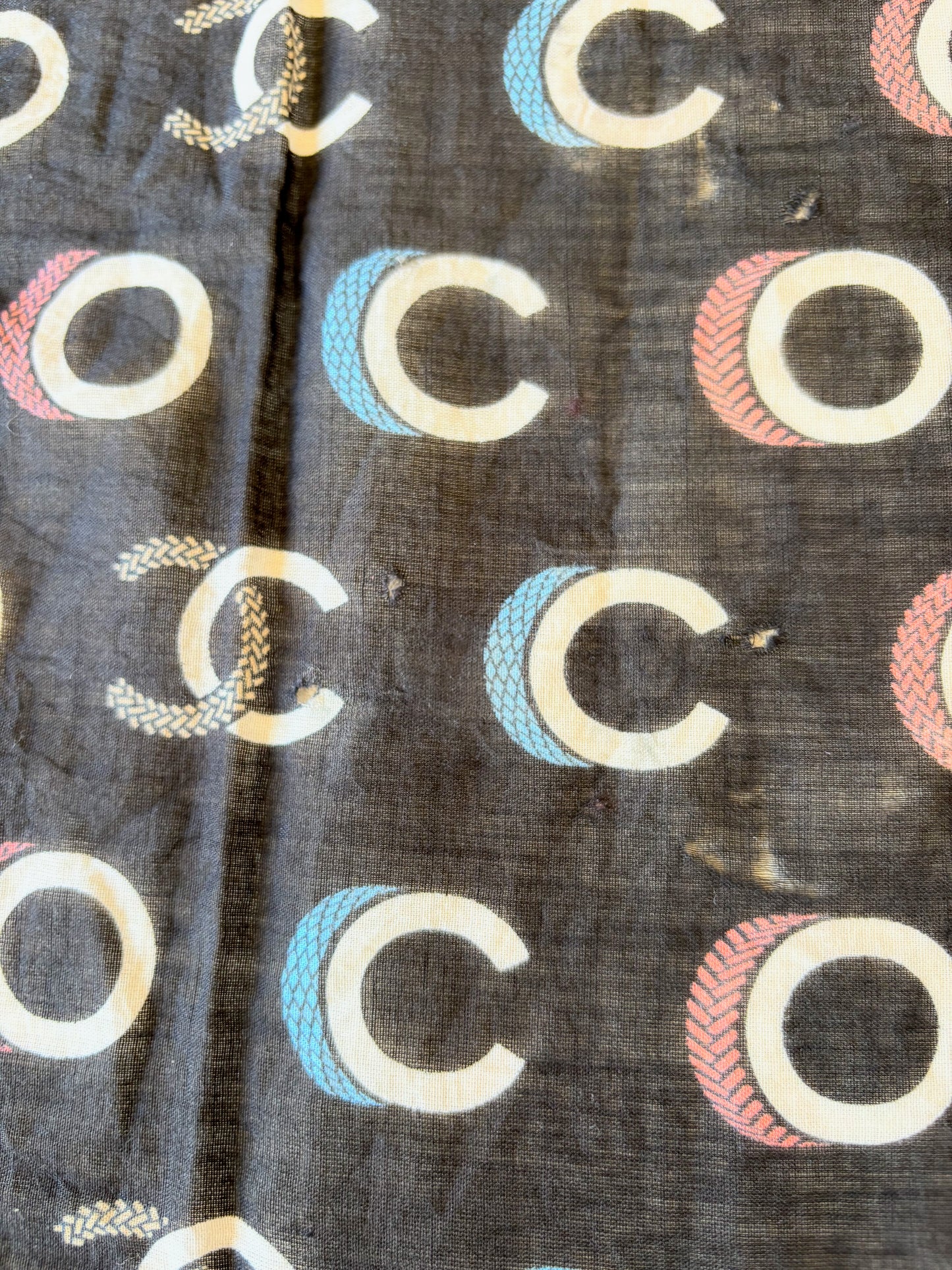 CHANEL Foulard en coton
