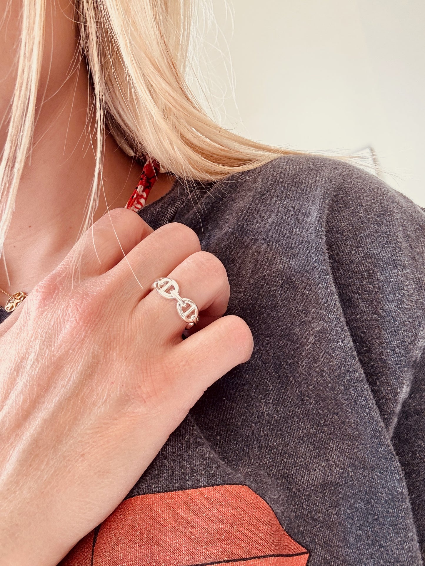 HERMÈS Bague Chaîne d'ancre