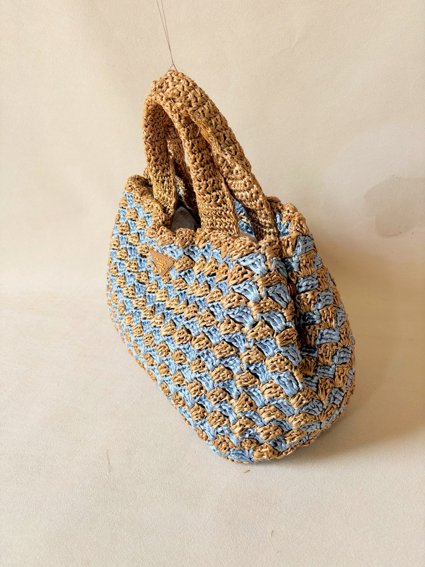PRADA Panier en Raphia