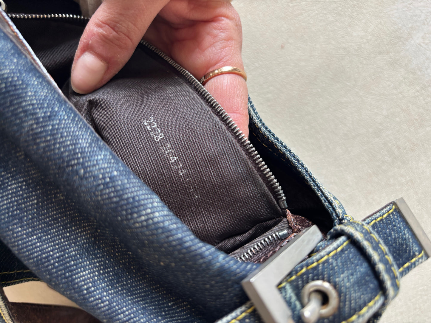 FENDI Sac Baguette Denim