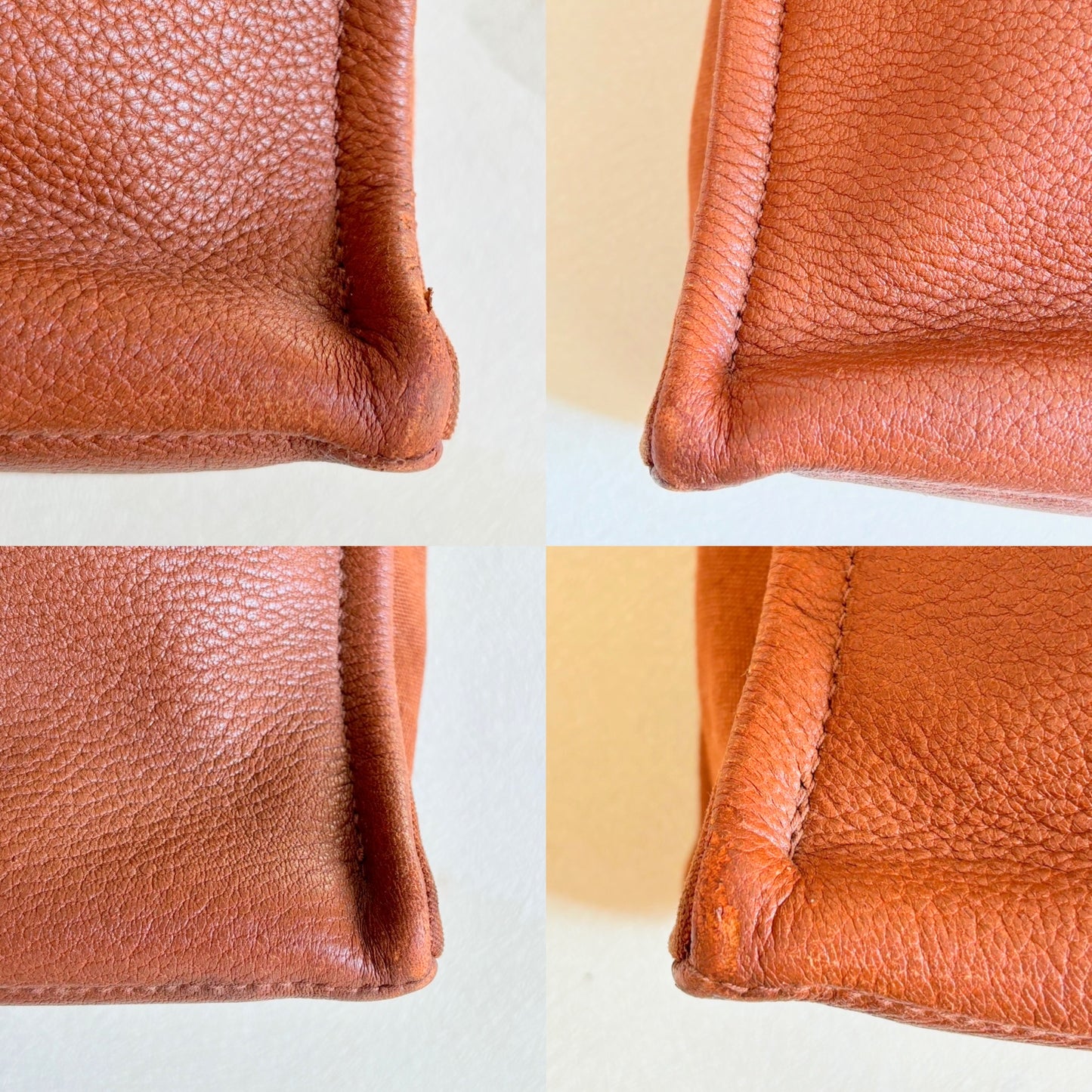 HERMÈS Sac Toto cuir et toile